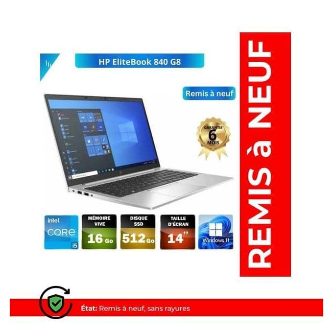 Hp Pc Portable EliteBook 840 G8 I5-1145g7 11éme